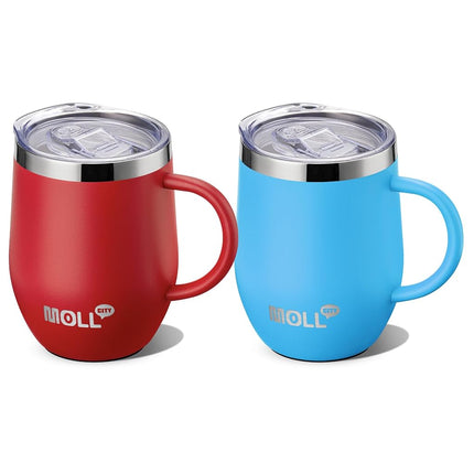 Mollcity Tumbler with Lid and Straw-12 oz Stainles