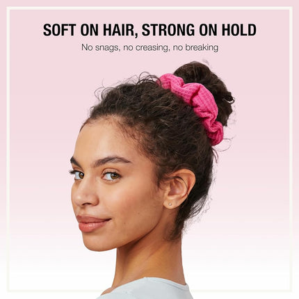 Conair Scunci by The Original Super Comfy Waffle Knit Scrunchie, Assorted Scrunchies 36 Count