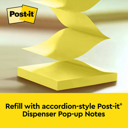 Post-it Owl Note Dispenser, Includes 1 Pad of Post-it 3 in X 3 in Super Sticky Dispenser Pop-up Notes, 45 Sheets, OWL-330-BK