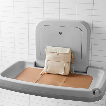 Skip Hop Travel Baby Changing Pad with Easy-Clean Surface, Covers Public Changing Stations, Wipes Pocket, Diaper Storage, Disposable Bag Dispenser and Magnetic Wipes Pocket, Clean Slate, Oat