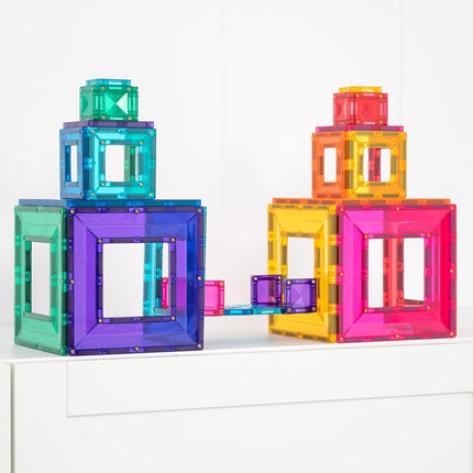 CONNETIX Magnetic Tiles Bright Portal Pack, 48 Pieces