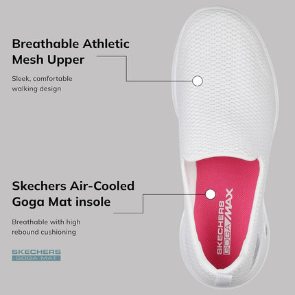 Skechers Women's Go Walk Joy-Evaluate Trainers, White, 4 UK