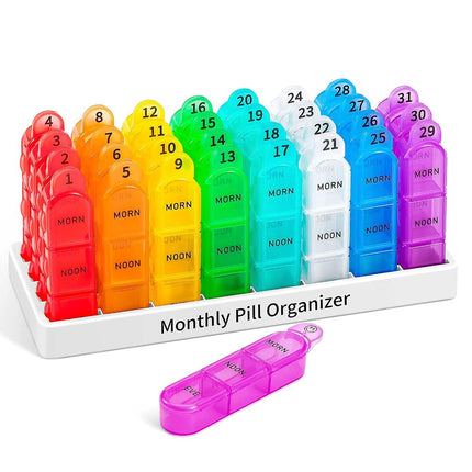 Daviky Monthly Pill Organizer 3 Times a Day, 30 Da