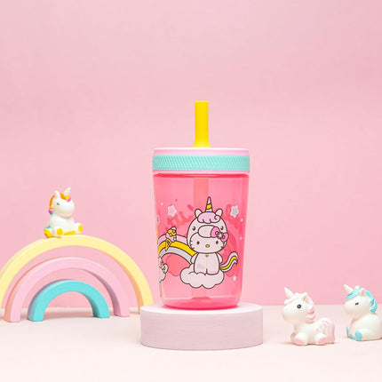 Zak Designs Hello Kitty Kelso 15oz Leak-Proof Toddler Straw Cups, 2-Pack