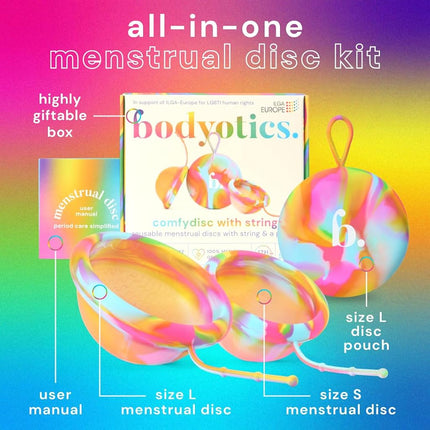 Bodyotics Reusable Menstrual Disc - 2 Pack (S & L), Proud