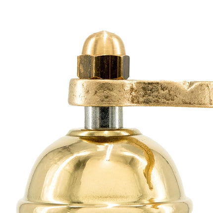Alexander Home The Original Greek Salt Mill 8 Inch Tall | European Salt Mill Grinder with Crank Handle | Manual Salt Grinder | Salt Refillable - Brass