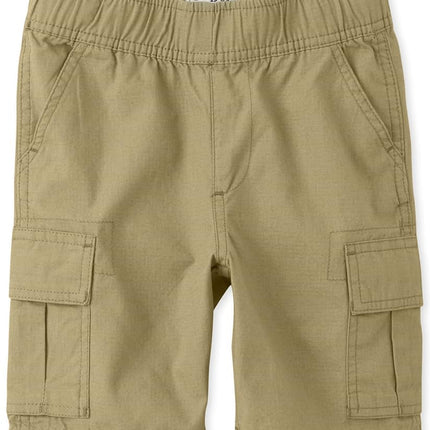 The Children's Place Boys' Pull on Cargo Shorts, Sandwash Single, 14 Husky