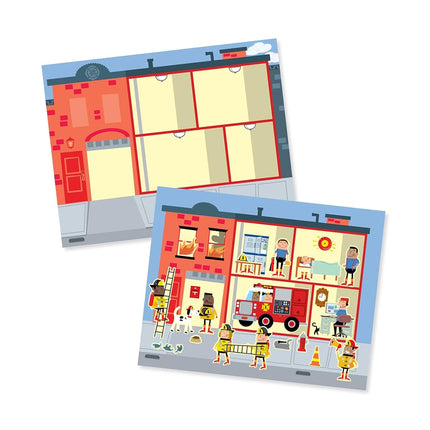 Melissa & Doug Reusable Sticker Books, My Town Sticker Book | Plane Activities Toddlers | Reusable Stickers for Kids Travel Activity Packs | Childrens Books Age 3-4 Years