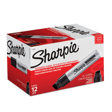 Magnum Permanent Marker, Black, 12 Pack