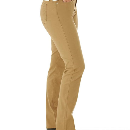 Lee Women's Legendary Mid Rise Straight Leg Jean, Tigers Eye, 22 Short