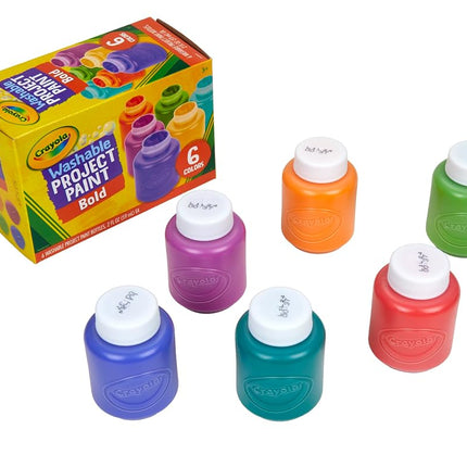 Crayola Washable Kids Paint, Assorted Bold Colors, Painting Supplies, 6 Count
