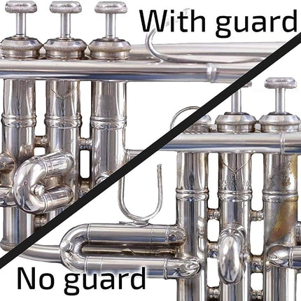 Trumpet valve guard by KGUBrass is the leather trumpet valve protector made of luxurious mild and thick material; use as protection from corrosion, scratches and stains (Brown (Blue thread))