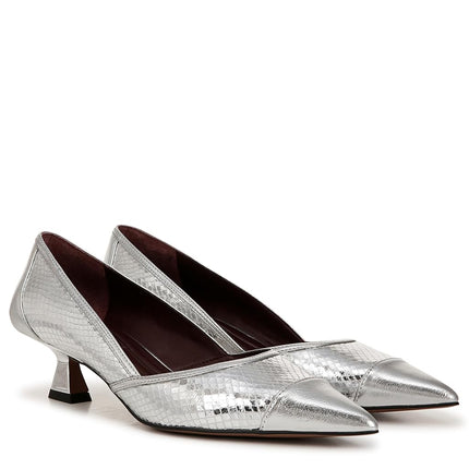 Franco Sarto Women's Darcy, Silver Snake Metallic, 8.5
