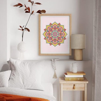 ARTEZA Pintura por números para adultos, 30 x 40 cm, 21 piezas, kit de pintura por números de mandala, incluye 1 panel de lona, 12 botes de pintura acrílica, 5 pinceles, materiales de arte para decoración de pared de casa y oficina