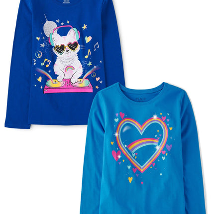 The Children's Place Girls' Cats Long Sleeve Graph