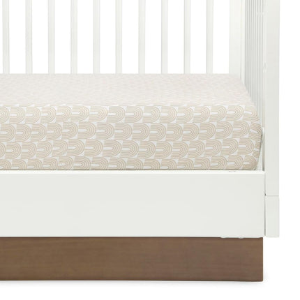 Delta Children Fitted Crib Sheets for Girls and Boys - 100% Organic Cotton Crib Sheet for Standard Crib and Toddler Mattresses - 28x52 Inch - GOTS Certified (Pack of 3), Neutral Boho