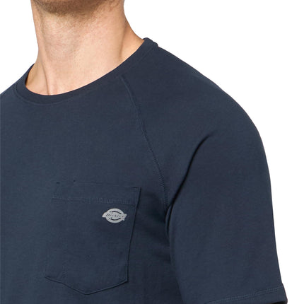Camiseta de bolsillo de manga corta refrescante para hombre Dickies, azul marino oscuro, talla 2XL grande y alta