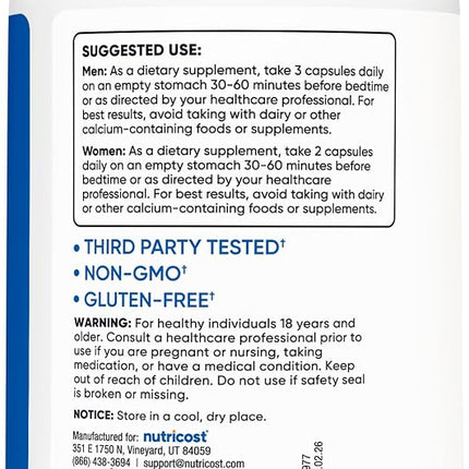 Nutricost ZMA 180 Capsules - Non-GMO and Gluten Free ZMA Supplement