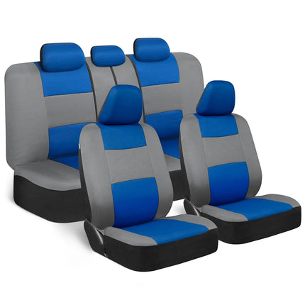 BDK PolyPro Car Seat Covers Full Set in Blue & Gra