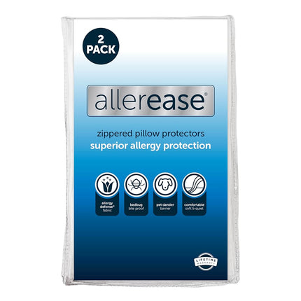 AllerEase Maximum Pillow Protector, King - 2 Pack