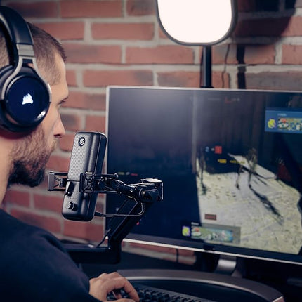 Elgato Wave Shock Mount, Maximum Isolation from Vibration Noise, Steel Chassis with Reinforced Elastic Suspension, Custom Built for Elgato Wave Microphones