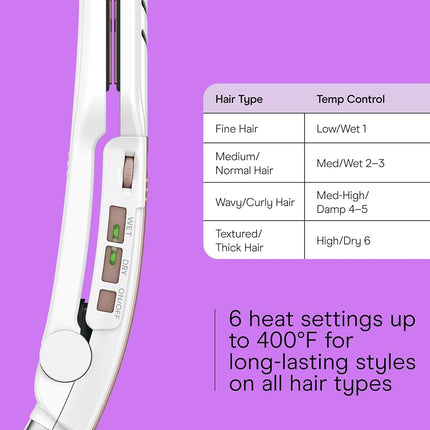 Conair Double Ceramic Flat Iron, 1 1/2-inch Wet-to-Dry Hair Straightener