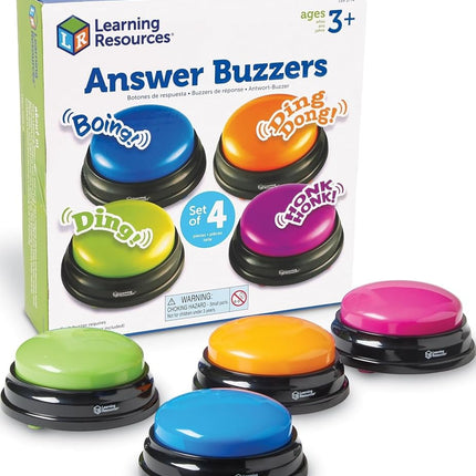 Learning Resources Answer Buzzers – Set of 4, Ages