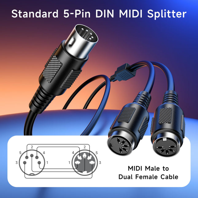 Cable MIDI Cable Matters 500081-BLK