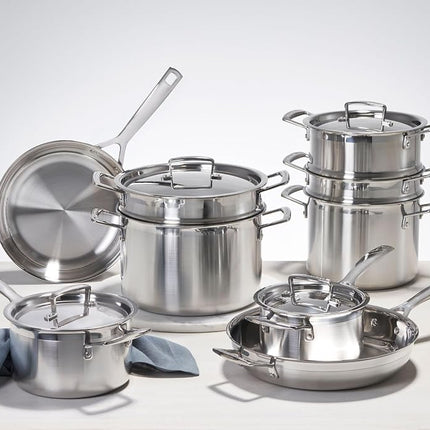 Le Creuset Tri-Ply Stainless Steel 3-Quart Covered Saucepan
