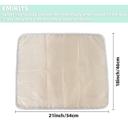 EMIKITS Faraday Blanket for Protection While Using Your Laptop and Phone, Cotton with Faraday Diamond Lattice Fabric Mat Grey 21" x 18"
