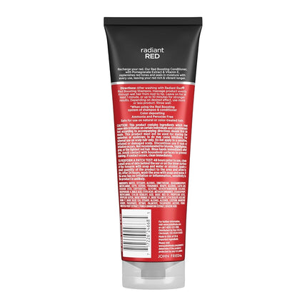 John Frieda Radiant Red, Color Boosting Conditioner, Hydrates and Enhances Red Tones with Pomegranate Extract and Vitamin E for Natural or Color-Treated Hair, 8.3 Oz
