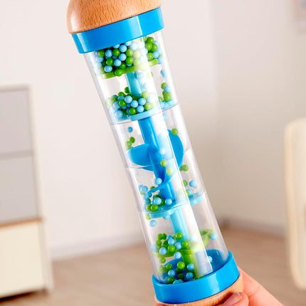 Hape Beaded Raindrops - Baby Sensory Toy, Rainmaker, Baby Toy with Soothing Rain Sounds, Premium Wooden Baby Toy