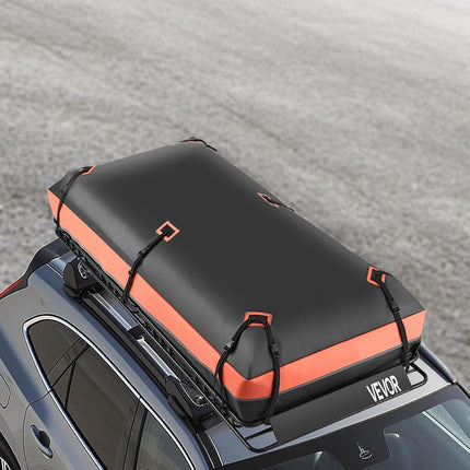 VEVOR Roof Rack Basket, 1630 x 1270 x 105 mm, Universal Rooftop Cargo Carrier with Two 900 x 1000 mm Cargo Net, 68 kg Max Car Top Luggage Holder, 4.1 in Fence, Anti-Rust Alloy Steel, for SUV Truck Car