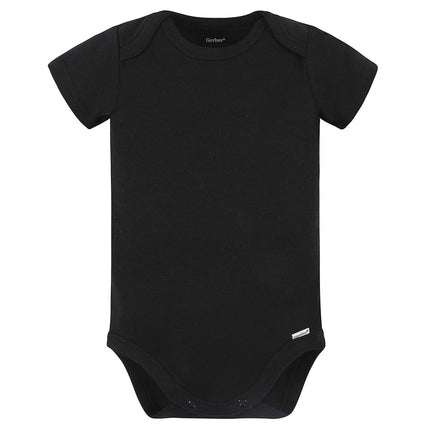 Gerber unisex-baby 5 Pack Onesies Multi-packs Bundle Interlock 180 Gsm, Black, 24 Months