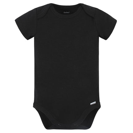 Gerber Baby 5 Pack Onesies Multi-Packs Bundle Interlock 180 GSM, Black, 12 Months