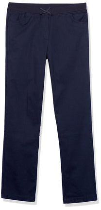 Nautica Girls' School Uniform Skinny Stretch Twill