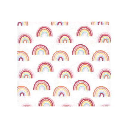 Hudson Baby Unisex Baby Cotton Flannel Receiving Blankets 7-Pack Bundle, Sunshine and Rainbows, One Size
