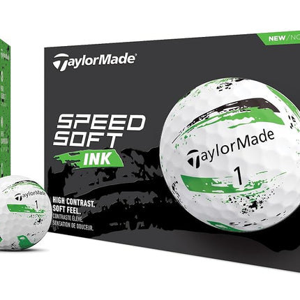 TaylorMade Golf SPEEDSOFT Ink Golf Balls Green ONE Dozen