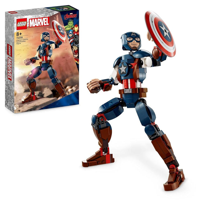 LEGO® Super Heroes Marvel Captain America Construction Figure 76258 Building Toy Set,Avengers Collection, Play and Display Superhero Bedroom Accessory