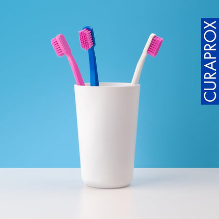 Curaprox Toothbrush Set CS 5460-3-pack Ultra Soft Manual Toothbrush for adults with 5460 Curen Bristles - Random Color (3 Pack)
