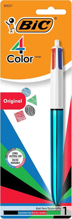 Stylo bille rétractable Bic 4 Couleurs, Multicolore