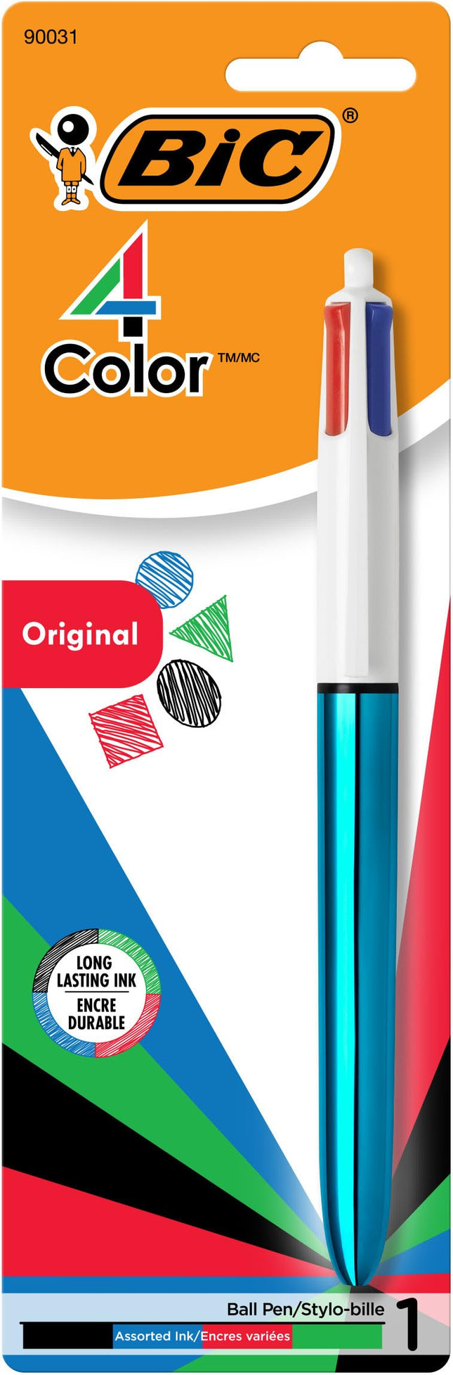 Bic 4-Color Retractable Ballpoint Pen, Multi-Colour