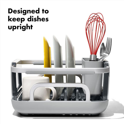 OXO Good Grips Sink Aluminum Dish Rack, Grey, One Size