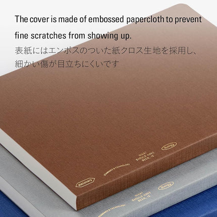 Nitoms SS0130 STALOGY Notebook, A5, Squared, 1/2 Ear, Cloud Gray