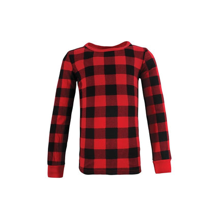 Hudson Baby Conjunto de 2 Piezas de Ropa Interior Térmica para Bebé Unisex, Estampado Cuadros Búfalo, 10 Años, Estampado Cuadros Búfalo, 10 Años