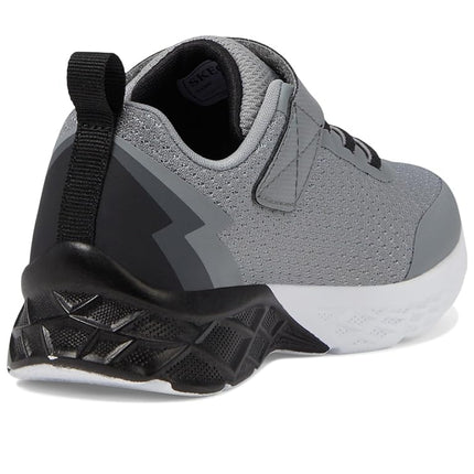Skechers Boy's Microspec Max Ii Vodrox Sneakers, Gray Textile/Synthetic/Black Trim, 10 UK Child