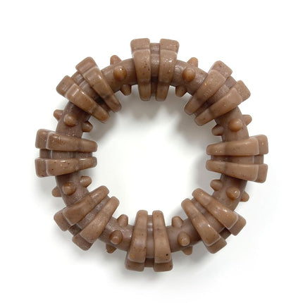 Nylabone Strong Chew Ring Dog Chew Toy Made with Real Beef & Chicken