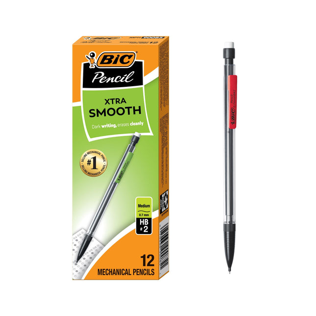 BIC Xtra-Life Mechanical Pencil, Clear Barrel, Med