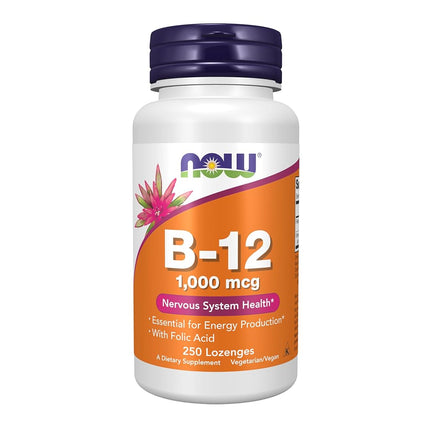 NOW Vitamin B-12 (1000 mcg) with Folic Acid,250 Ch