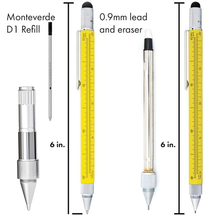 Monteverde ONE TOUCH TOOL SET BALLPOINT PEN WITH STYLUS YELLOW + TOOL PENCIL YELLOW